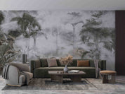 3D Tropical Jungle Plant Palm Tree Misty Wall Mural Wallpaper GD 859- Jess Art Decoration