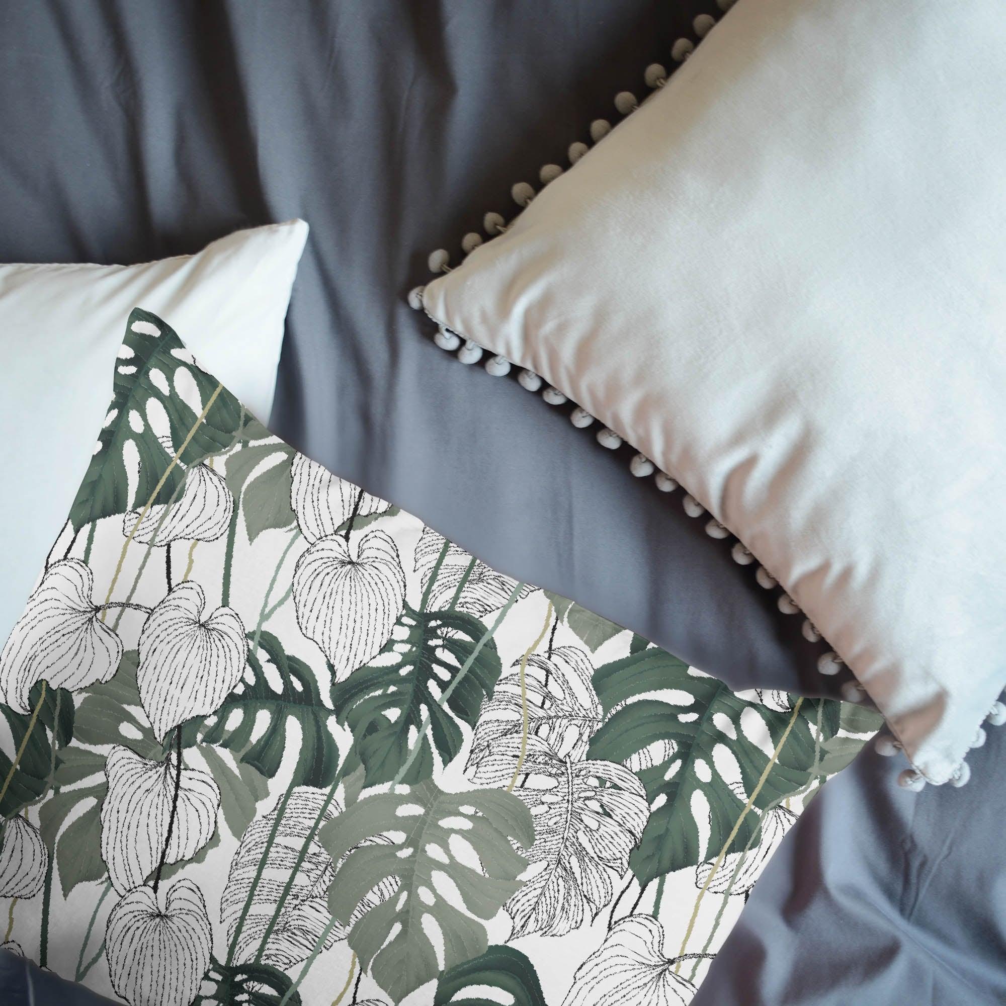 3D Green Plant Leaf Pattern Quilt Cover Set Bedding Set Pillowcases  5- Jess Art Decoration