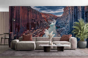 3D Summer Studlagil Canyon River Landscape Wall Mural Wallpaper GD 432- Jess Art Decoration
