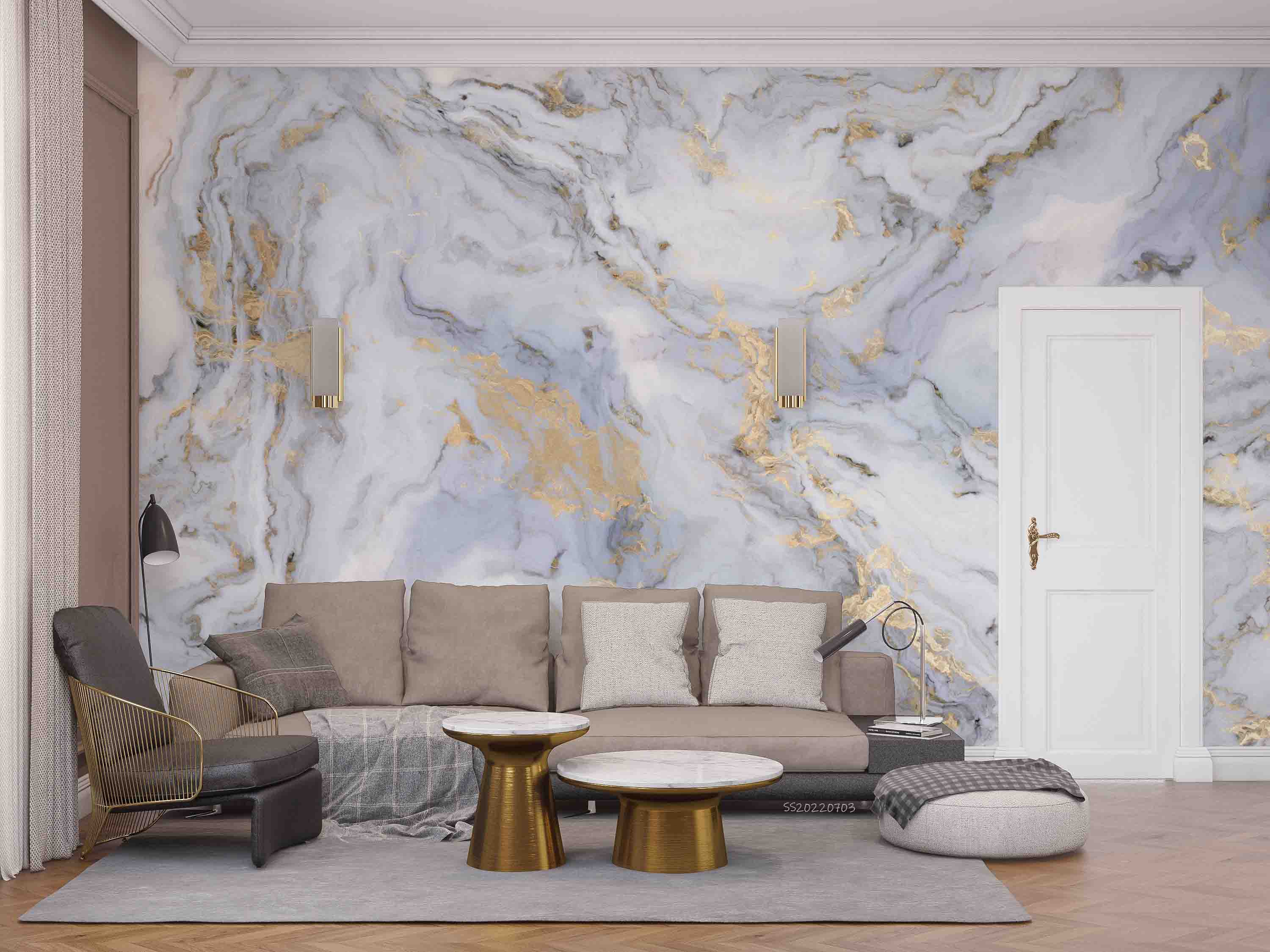 3D Abstract White Marble Texture Wall Mural Wallpaper GD 1078- Jess Art Decoration