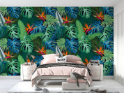 3D Tropical Green Leaf Floral Wall Mural Wallpaper GD 672- Jess Art Decoration