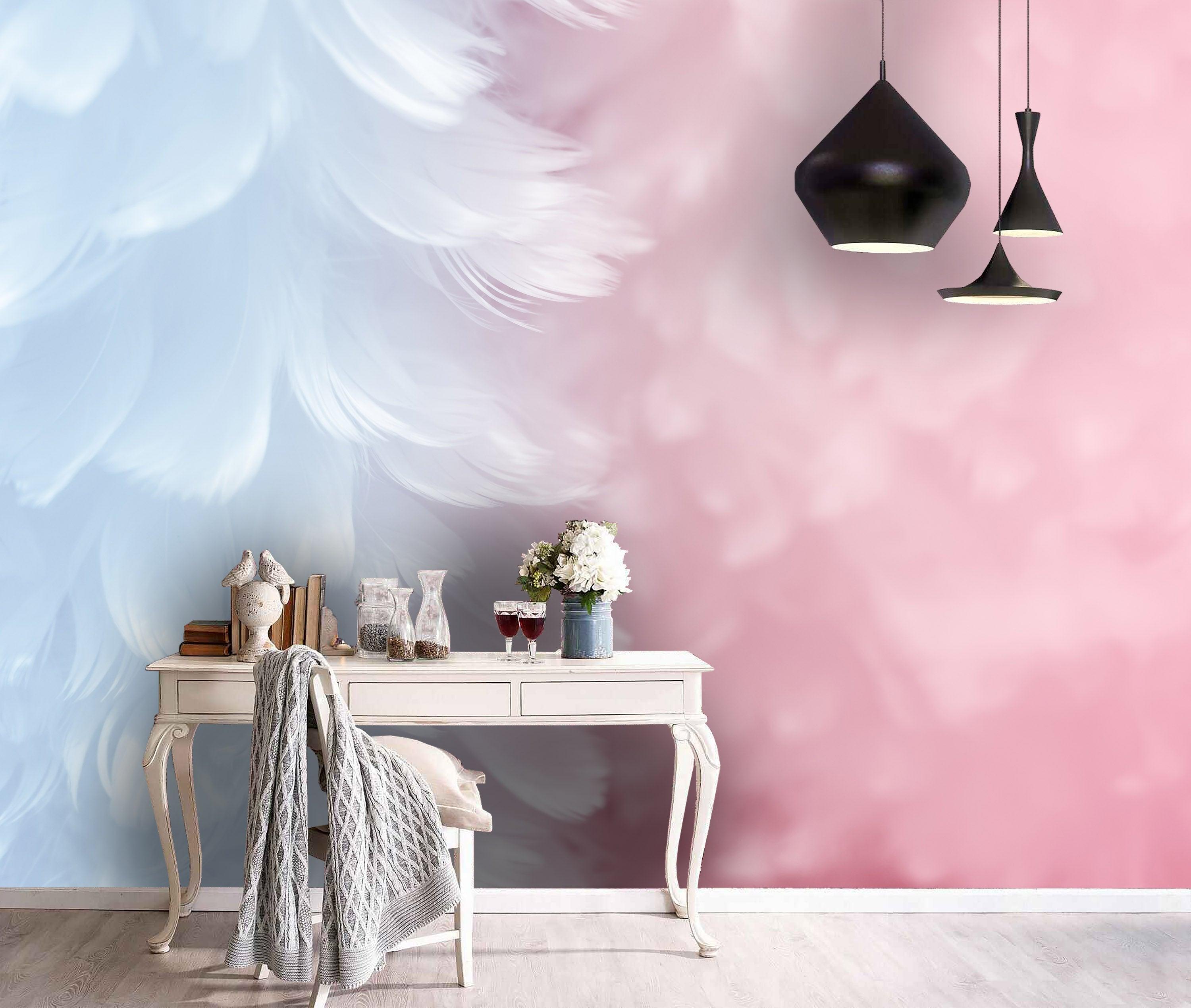 3D White Feather Wall Mural Wallpaper 71- Jess Art Decoration