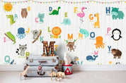 3D animals colorful letters wall mural wallpaper 06- Jess Art Decoration