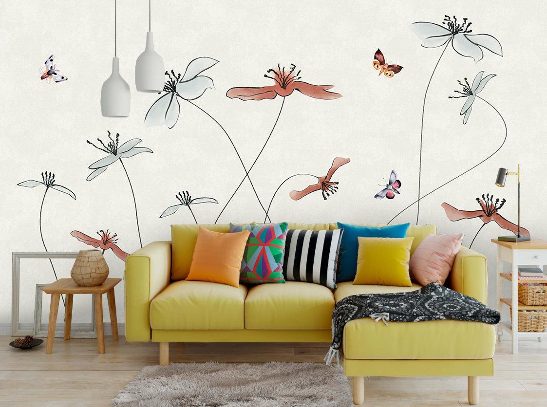 3D Retro Watercolor Floral Wall Mural Wallpaper 16- Jess Art Decoration
