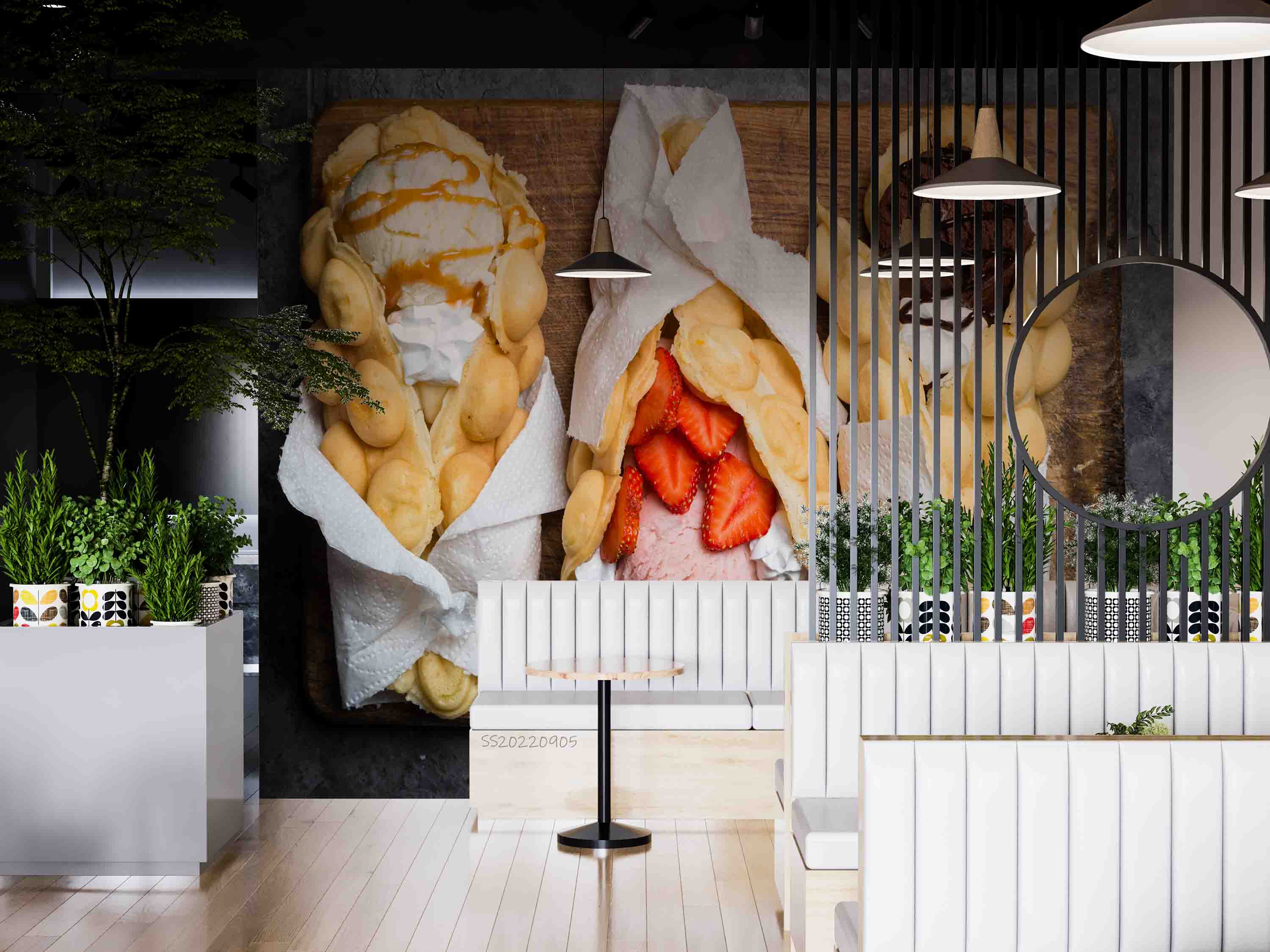 3D Hong Kong Waffles Wall Mural Wallpaper GD 2631- Jess Art Decoration