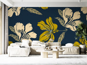 3D Vintage Floral Pattern Blue Background Wall Mural Wallpaper GD 726- Jess Art Decoration