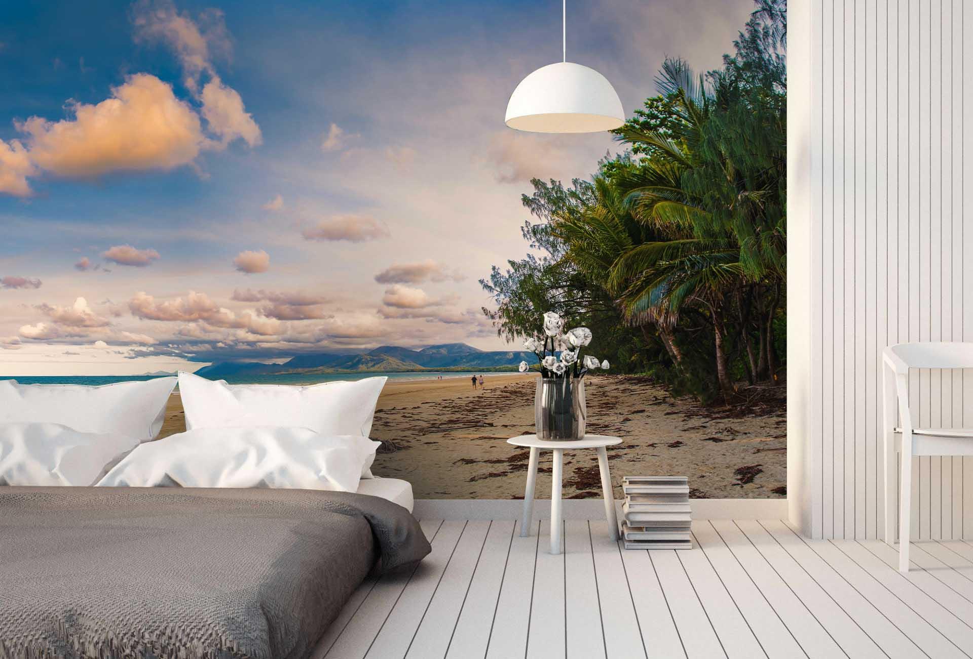 3D blue sky sea tree wall mural wallpaper 100- Jess Art Decoration