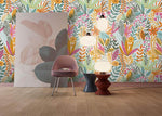 3D Yellow Flowers Leaves Wall Mural Wallpaper 158- Jess Art Decoration