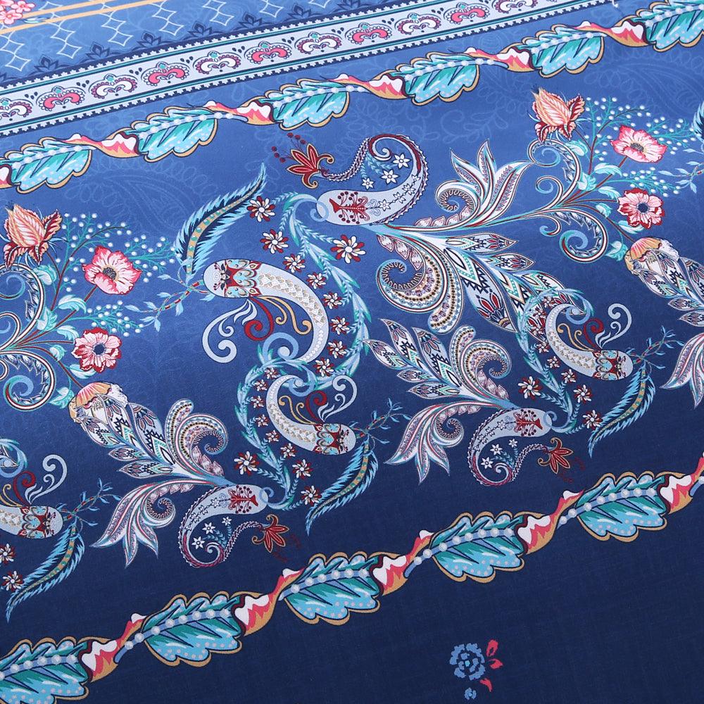3D Blue Paisley Floral Quilt Cover Set Bedding Set Duvet Cover Pillowcases 512- Jess Art Decoration