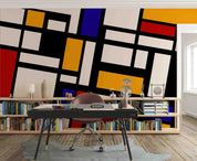 3D Retro Style Colorful Square Background Wall Mural Wallpaper GD 1138- Jess Art Decoration