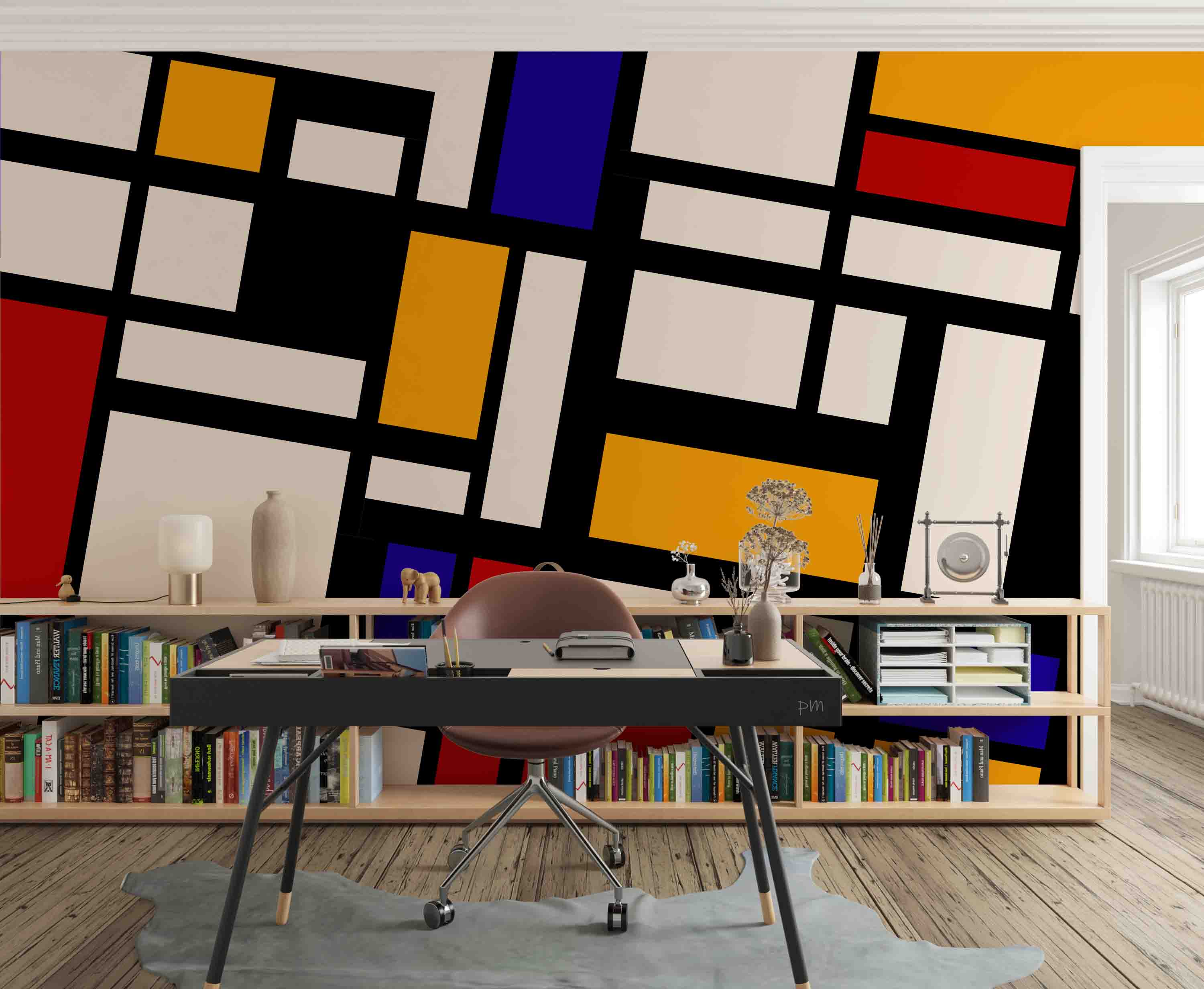 3D Retro Style Colorful Square Background Wall Mural Wallpaper GD 1138- Jess Art Decoration