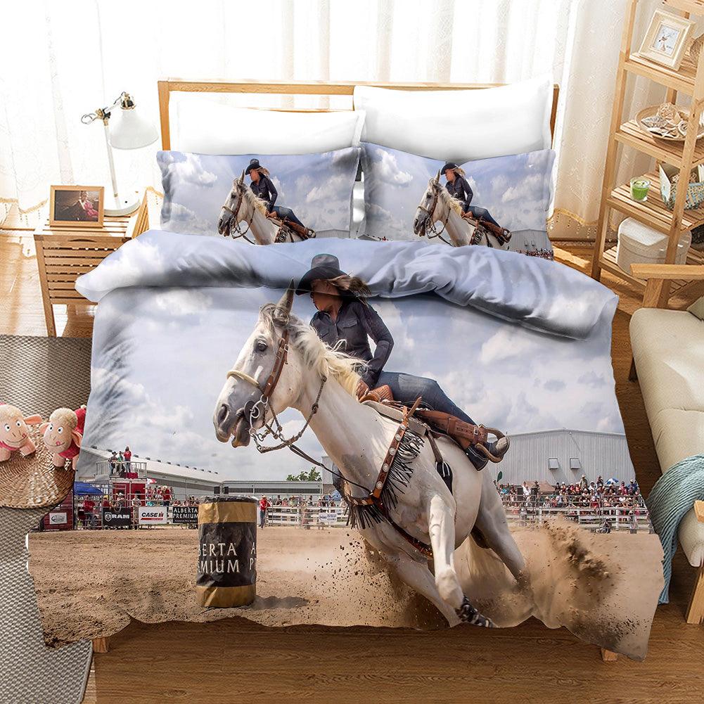 3D West Cowboy Quilt Cover Set Bedding Set Pillowcases 30- Jess Art Decoration