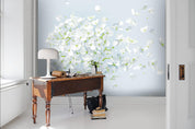 3D White Flower Background Wall Mural Wallpaper   34- Jess Art Decoration