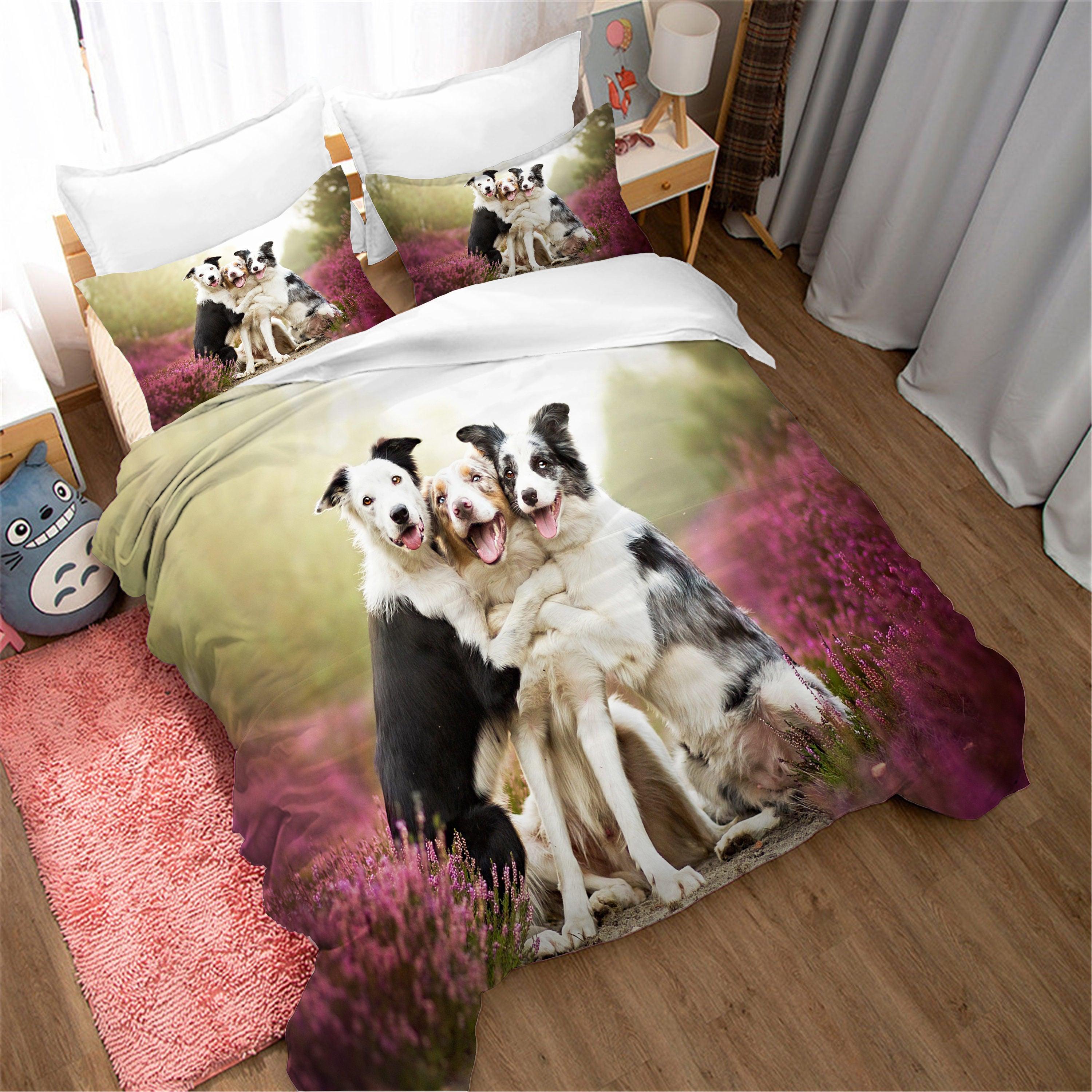 3D Cute Animal Dog Quilt Cover Set Bedding Set Duvet Cover Pillowcases 145- Jess Art Decoration