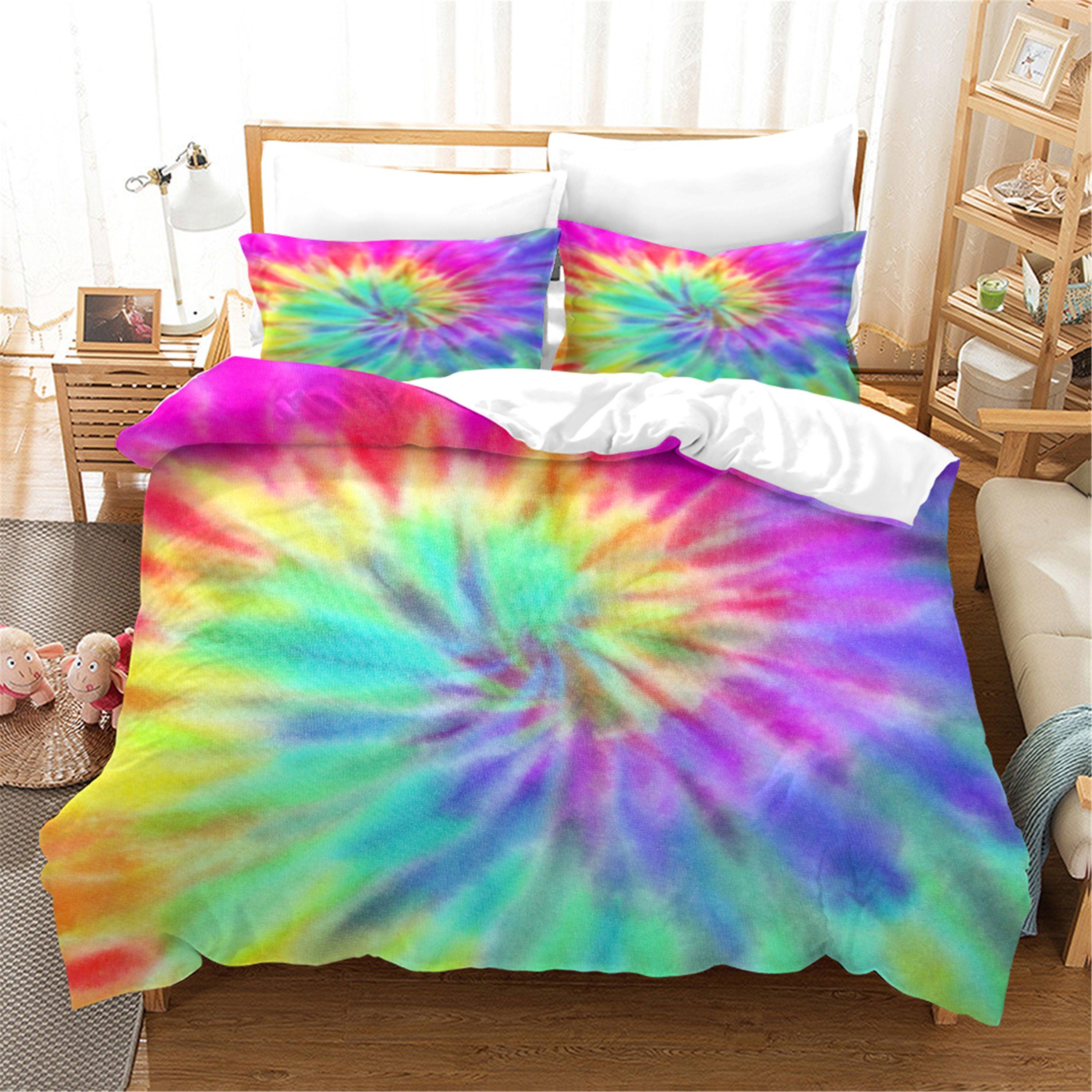 3D Color Tie Dye Quilt Cover Set Bedding Set Duvet Cover Pillowcases 104- Jess Art Decoration