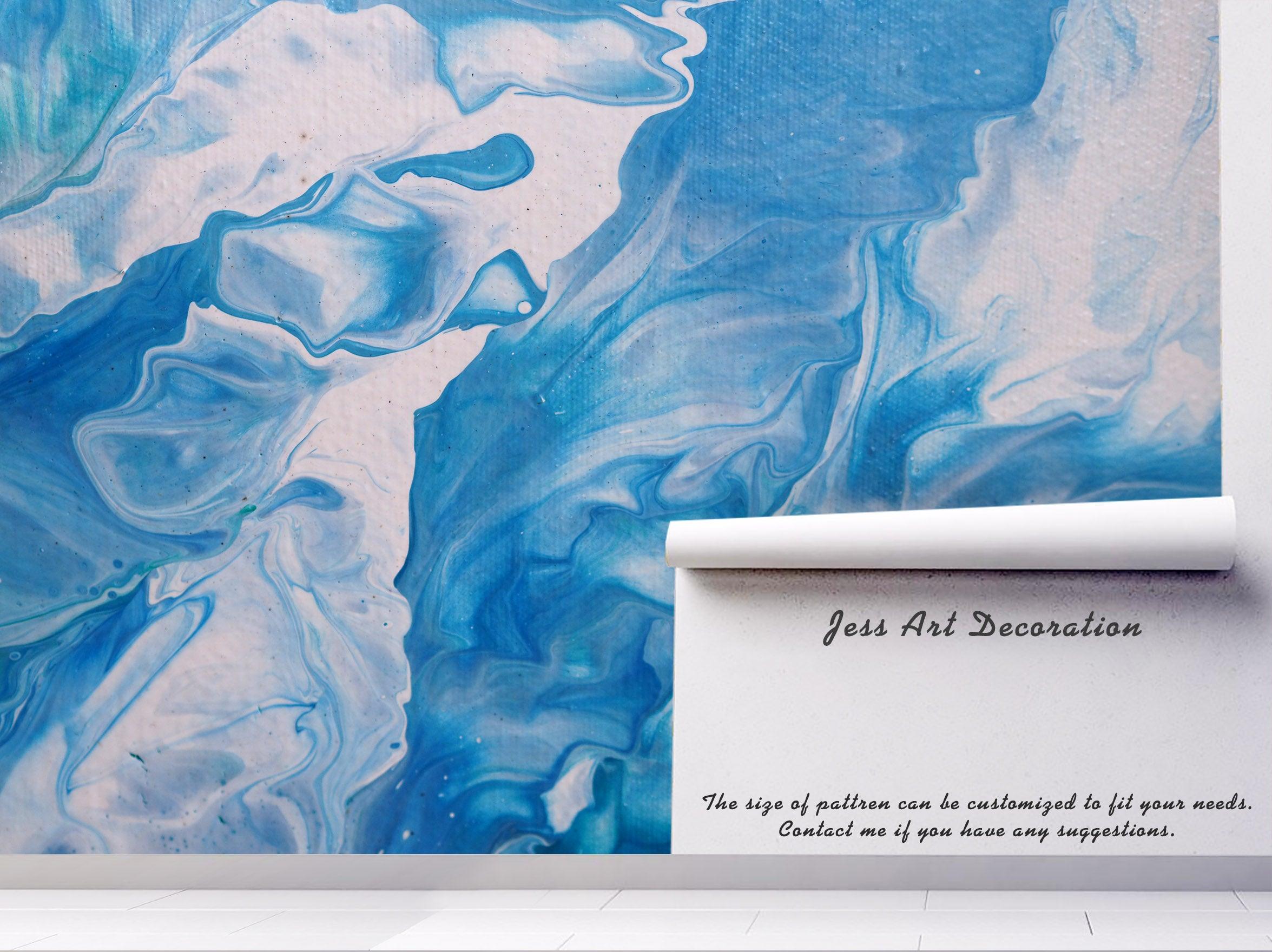 3D Blue Abstract Graffiti Wall Mural Wallpaper 12- Jess Art Decoration