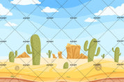 3D Cartoon Desert Cactus Wall Mural Wallpaper 65- Jess Art Decoration