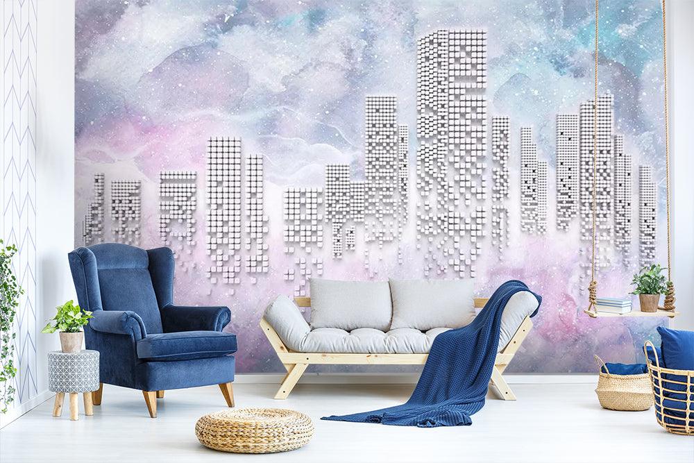 3D color abstract architecture wall mural wallpaper 266- Jess Art Decoration