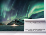 3D aurora mountains wall mural wallpaper 31- Jess Art Decoration