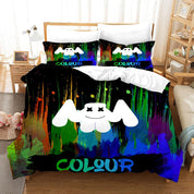 3D Marshmello Doctom Quilt Cover Set Bedding Set Pillowcases 18- Jess Art Decoration