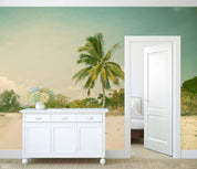 3D coconut trees sea beach wall mural wallpaper 69- Jess Art Decoration