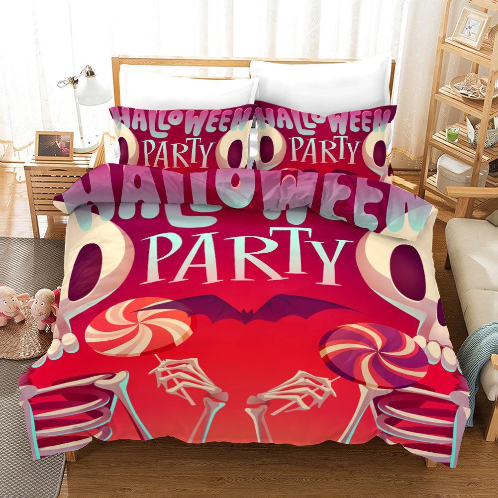3D Halloween Pumpkin Demon Quilt Cover Set Bedding Set Duvet Cover Pillowcases WJ 4535- Jess Art Decoration