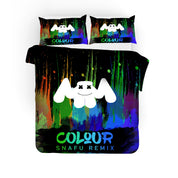 3D Marshmello Doctom Quilt Cover Set Bedding Set Pillowcases 18- Jess Art Decoration