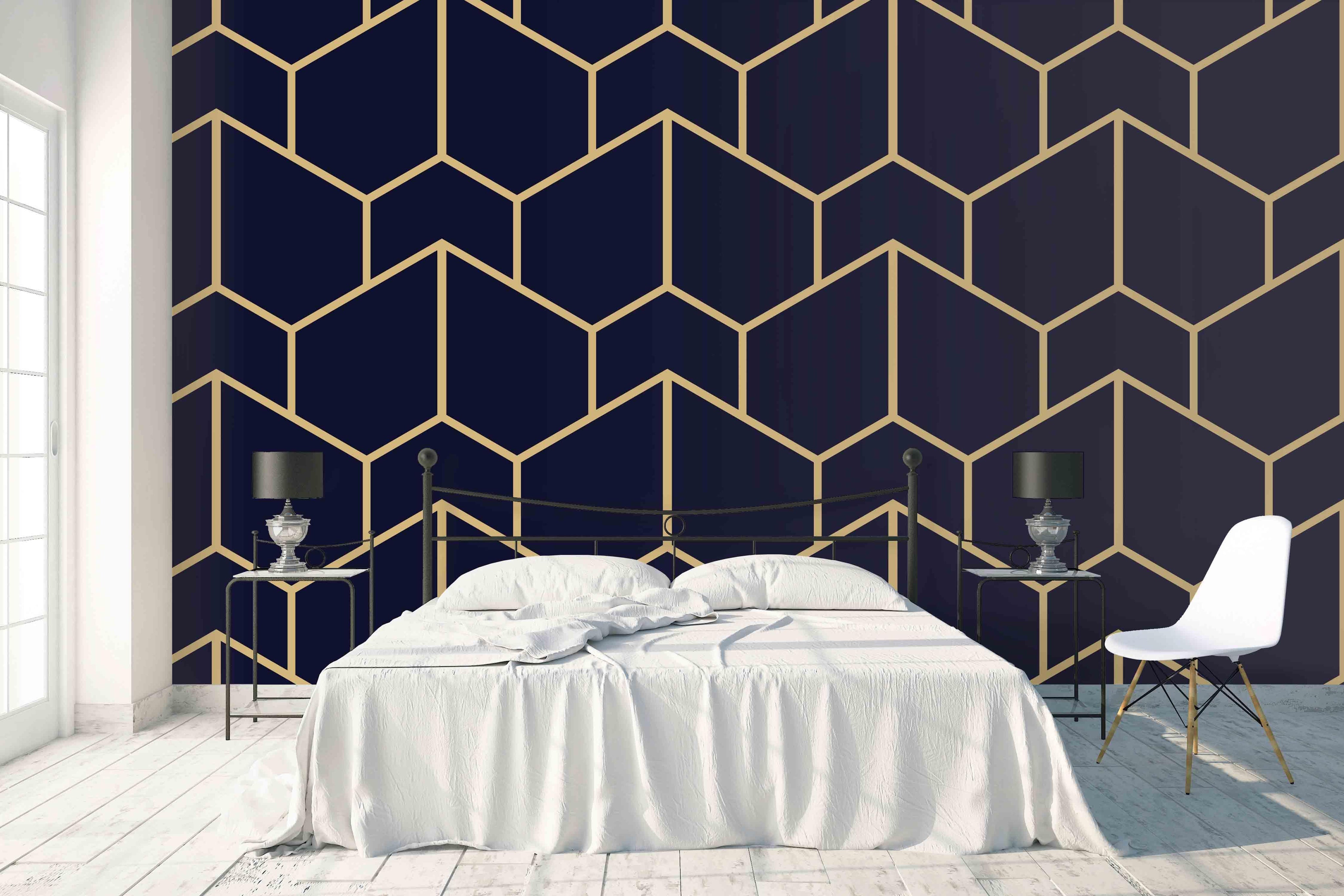 3D Black Background Geometry Wall Mural Wallpaper 8- Jess Art Decoration