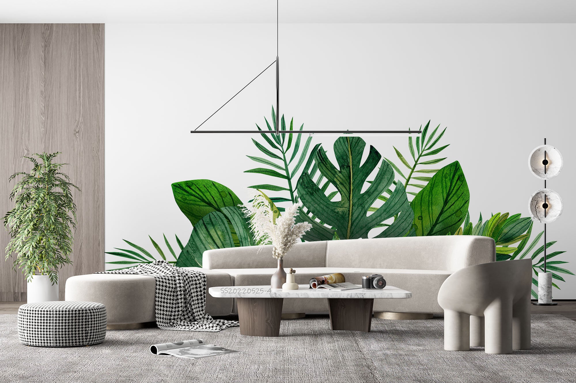 3D Tropical Green Leaf Wall Mural Wallpaper GD 665- Jess Art Decoration