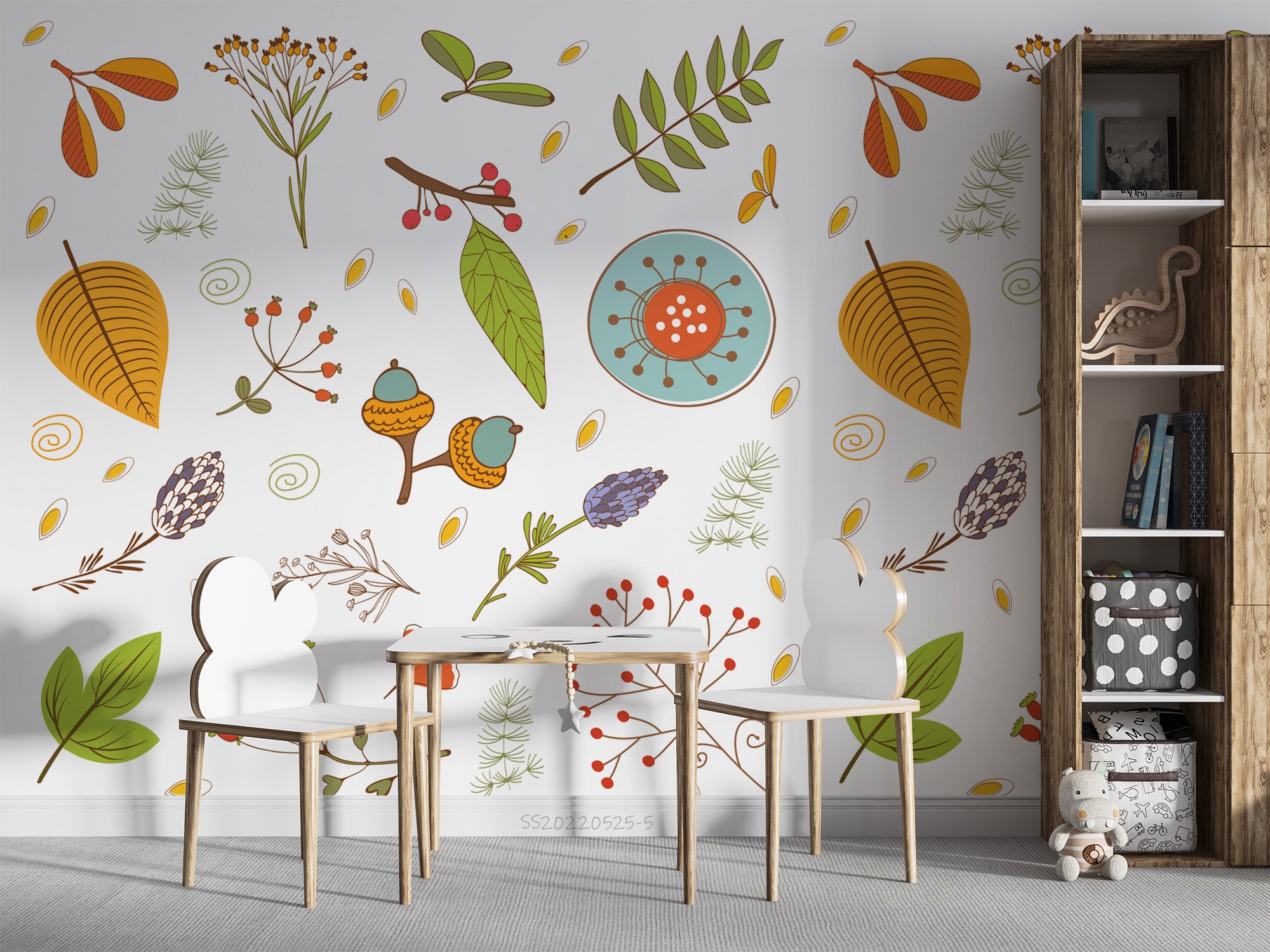 3D Nature Season Autumn Leaf Texture Wall Mural Wallpaper GD 1003- Jess Art Decoration