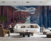 3D Summer Studlagil Canyon River Landscape Wall Mural Wallpaper GD 432- Jess Art Decoration