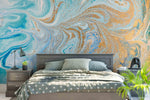 3D Abstract Blue Gilding Marbling Wall Mural Wallpaper 31- Jess Art Decoration