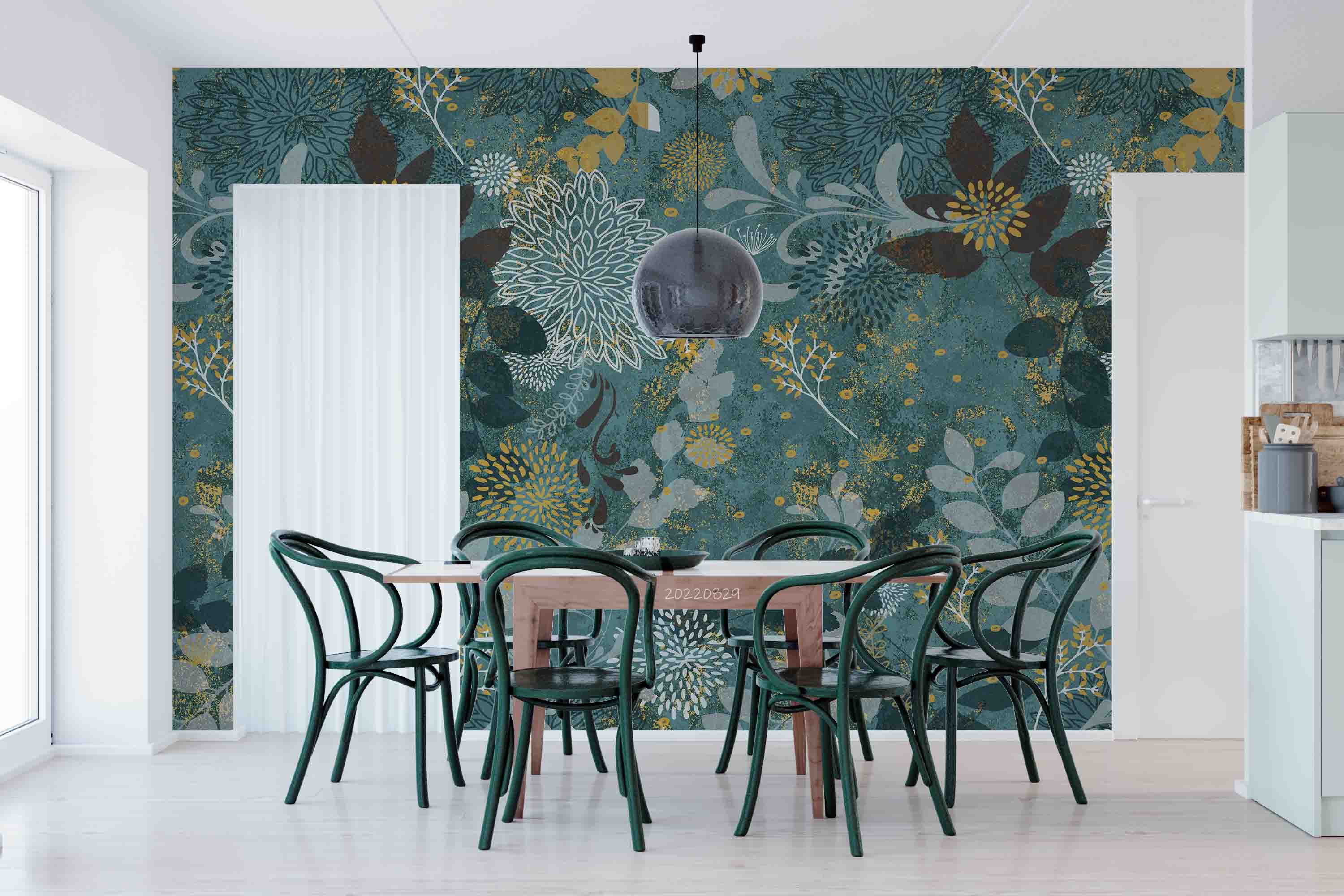 3D Rustic Country Style Plant Floral Leaf Wall Mural Wallpaper GD 2660- Jess Art Decoration