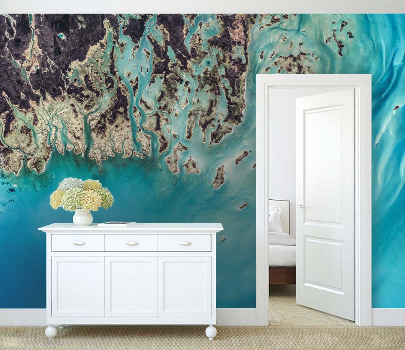 3D Overlooking Blue Sea Reef Wall Mural Wallpaper 73- Jess Art Decoration