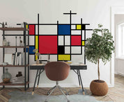 3D Modern Piet Mondrian Style Geometric Squares Wall Mural Wallpaper GD 1156- Jess Art Decoration