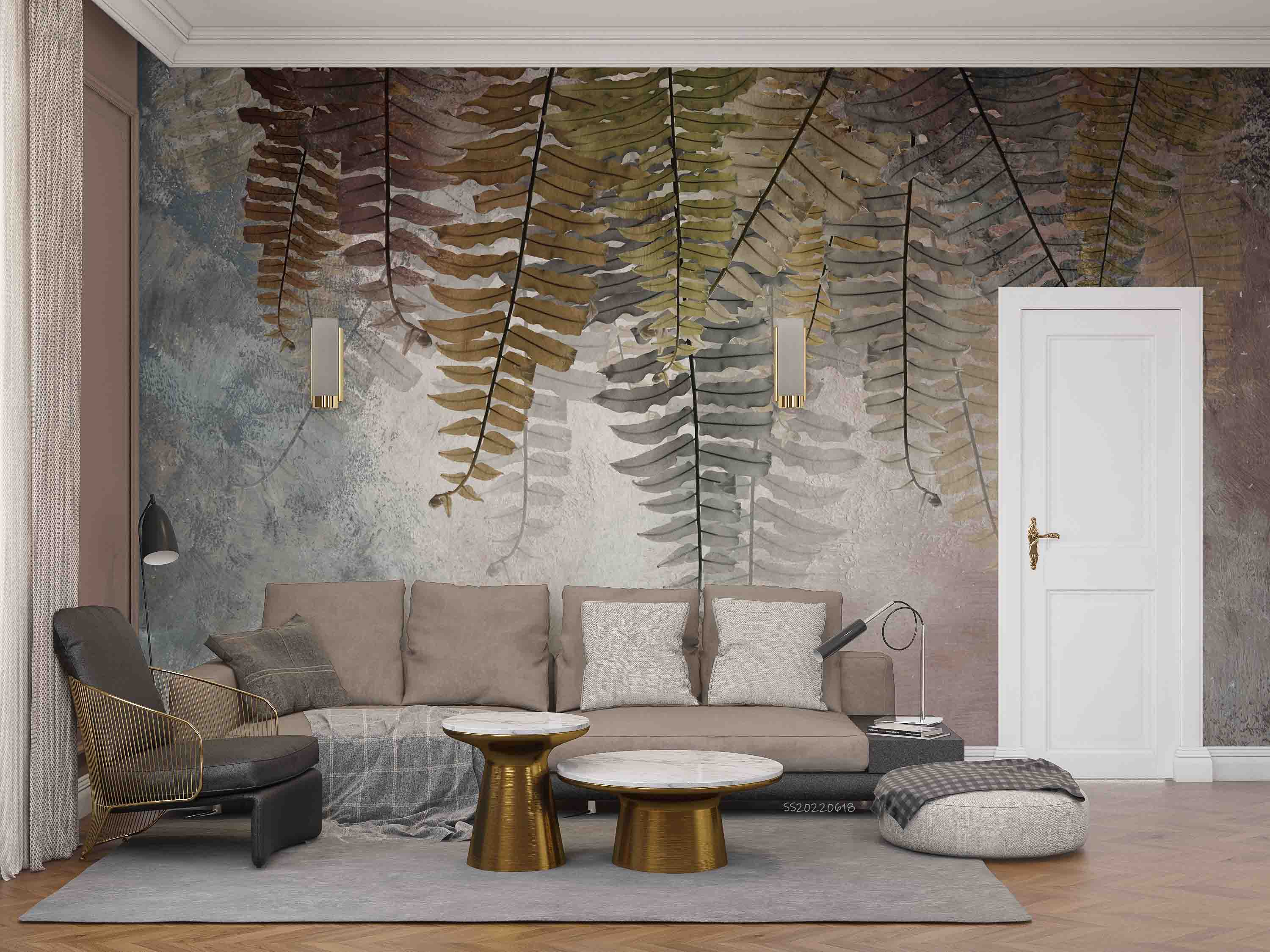 3D Vintage Plant Leaves Background Wall Mural Wallpaper GD 805- Jess Art Decoration