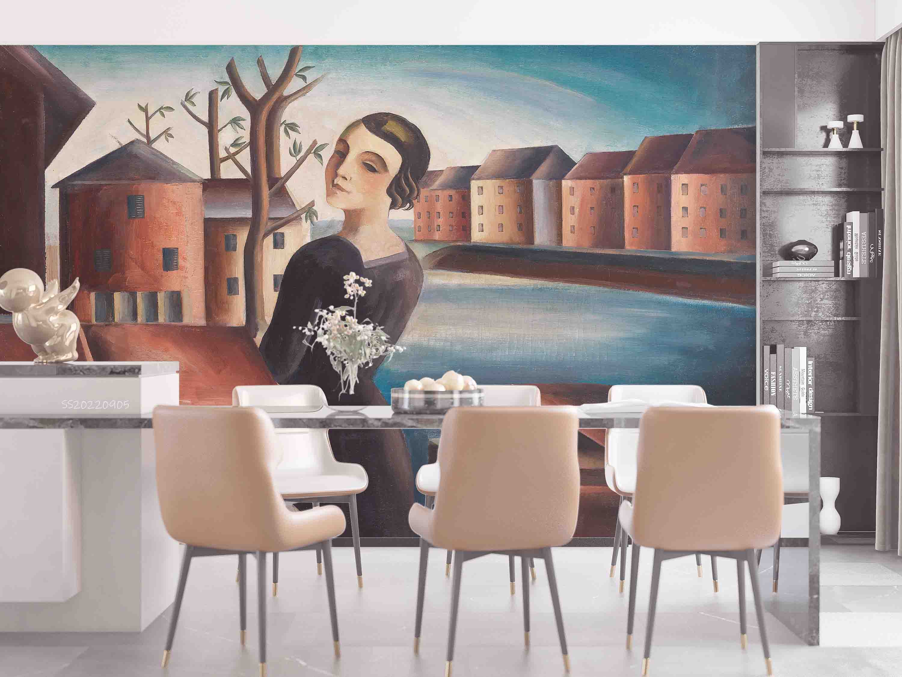 3D Vintage Oil Painting Background Wall Mural Wallpaper GD 2582- Jess Art Decoration