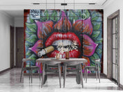 Abstract Artistic Graffiti Wallpaper urban graffiti wall mural for teen room, studio or feature wall - view 6