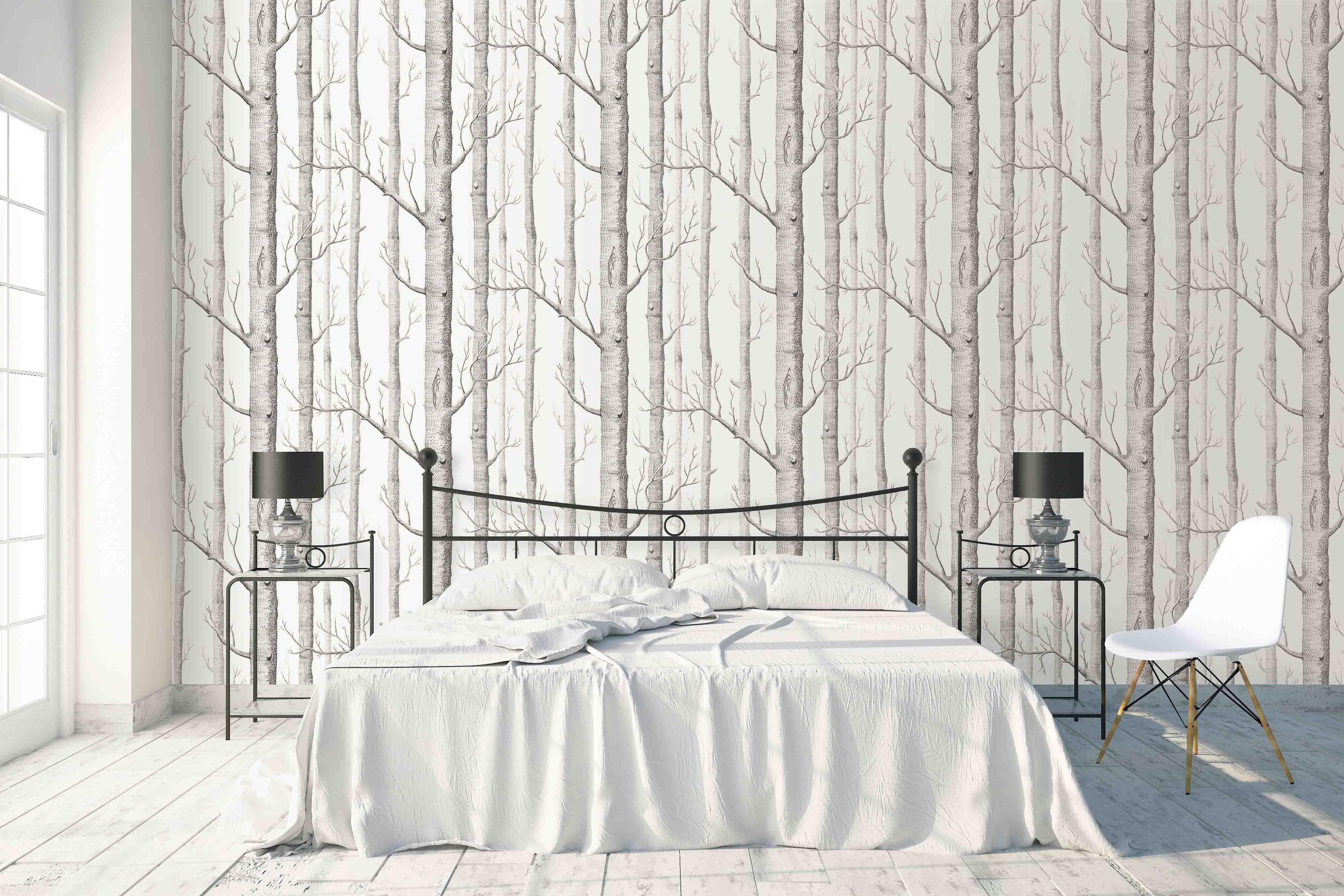 3D Simple Black White Forest Wall Mural Wallpaper 32- Jess Art Decoration