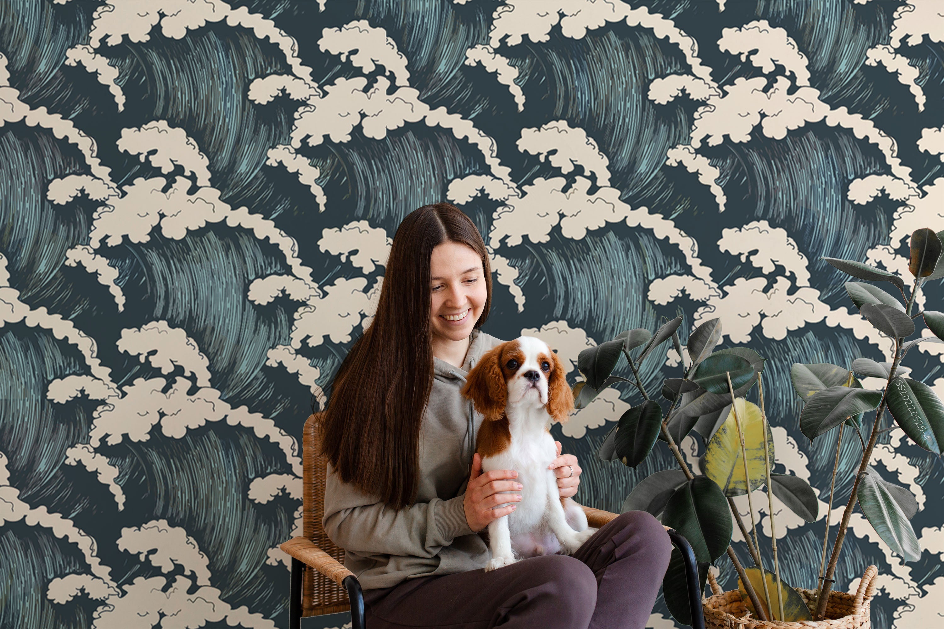 3D Vintage Wave Pattern Wall Mural Wallpaper GD 721- Jess Art Decoration