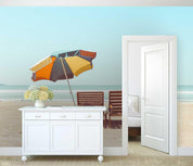 3D Blue Sky Beach Chair Wall Mural Wallpaper  39- Jess Art Decoration