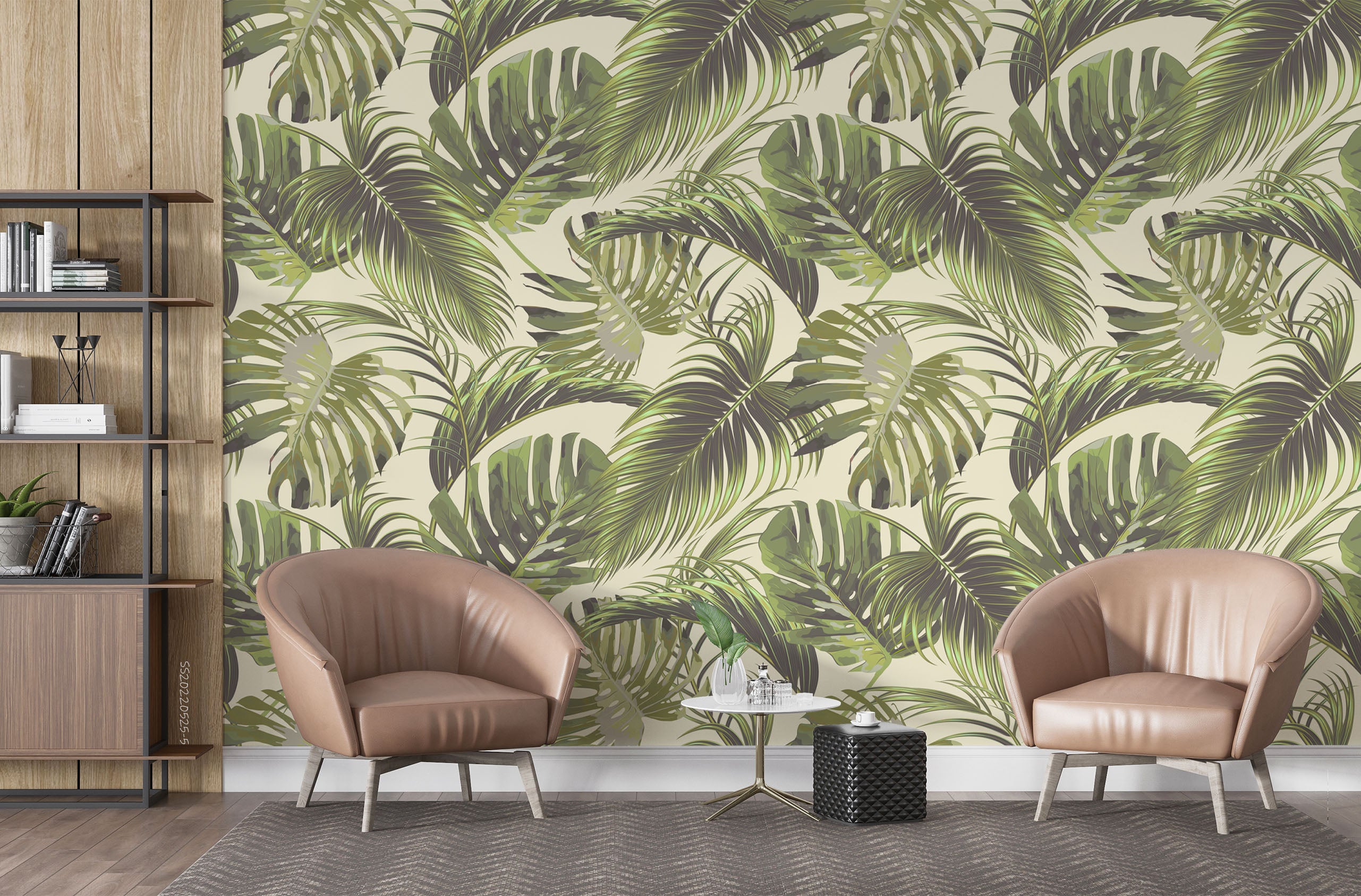 3D Tropical Plant Green Leaf Wall Mural Wallpaper GD 987- Jess Art Decoration