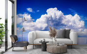 3D Summer Sea Blue Sky Cloud Scenery Wall Mural Wallpaper GD 471- Jess Art Decoration