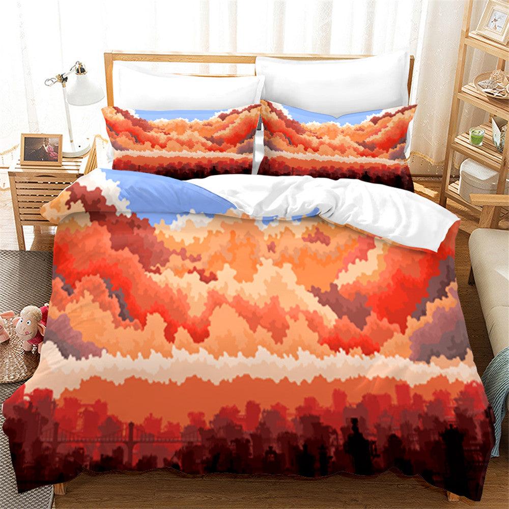 3D Artistic Color Cloud Quilt Cover Set Bedding Set Duvet Cover Pillowcases 186- Jess Art Decoration