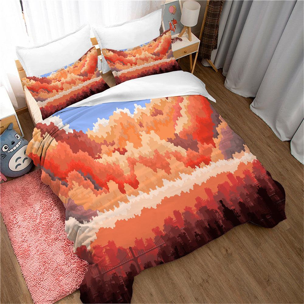 3D Artistic Color Cloud Quilt Cover Set Bedding Set Duvet Cover Pillowcases 186- Jess Art Decoration