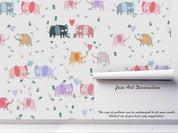 3D Cartoon Color Elephant Wall Mural Wallpaper A169 LQH- Jess Art Decoration