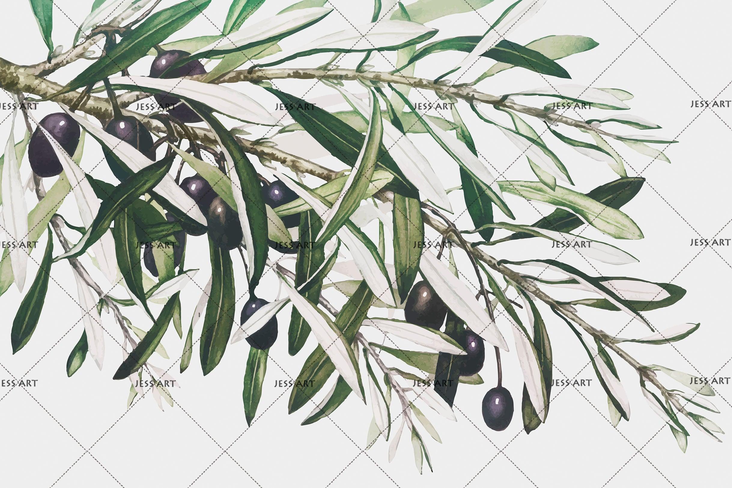 3D Hand Painted Green Leaves Wall Mural Wallpaper 9- Jess Art Decoration