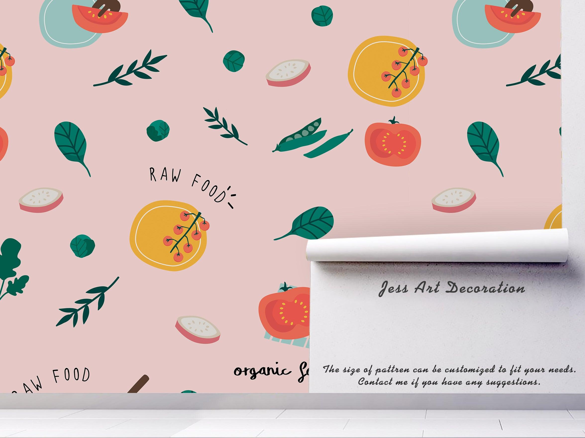 3D Dutch Beans Tomato Leaves Wall Mural Wallpaper 73- Jess Art Decoration