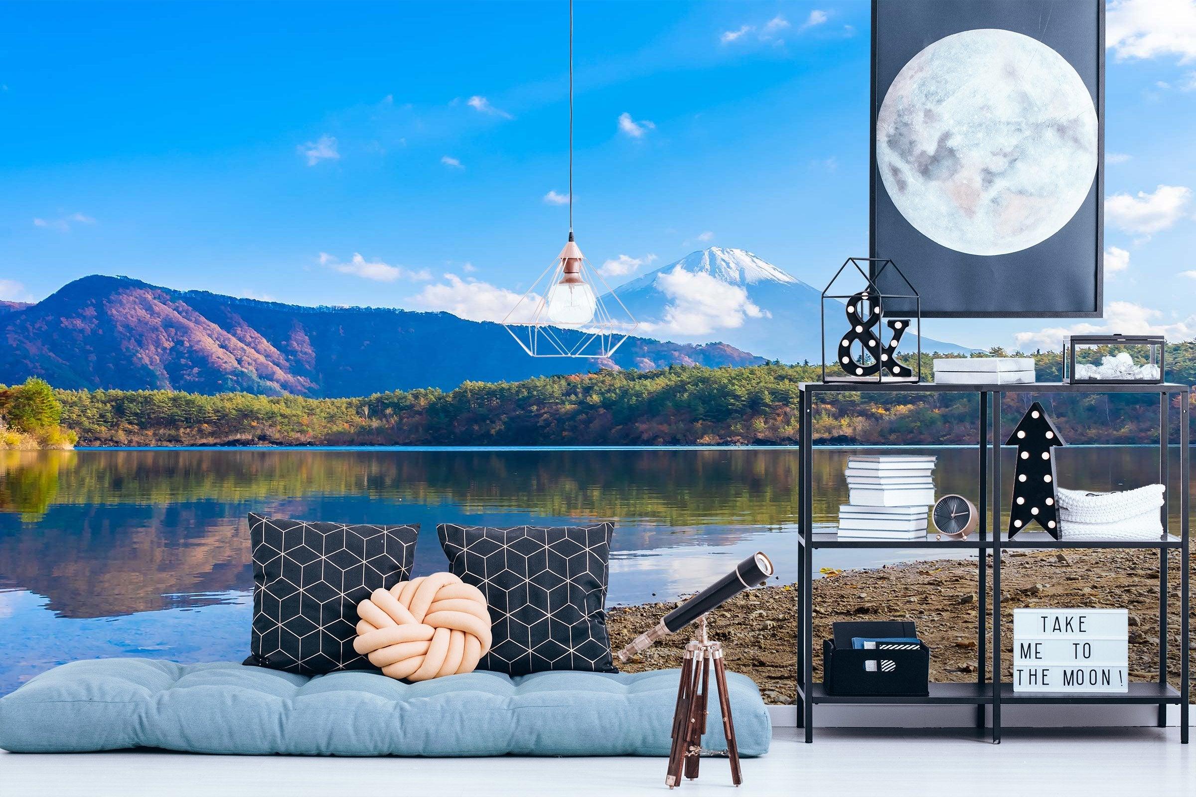 3D lake mountain 95 wall murals- Jess Art Decoration