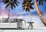 3D Tropical Palm Tree Coconut Tree Wall Mural Wallpaper 106- Jess Art Decoration